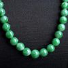 天然糯种阳绿翡翠圆珠项链 - 红掌柜