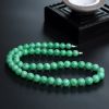 10.5mm缅甸天然糯种阳绿翡翠项链-红掌柜