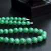 缅甸天然糯种阳绿翡翠项链-红掌柜