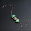 18K金镶缅甸冰糯种飘绿翡翠手链-红掌柜
