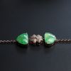 缅甸冰糯种飘绿翡翠手链-红掌柜