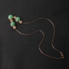 天然糯种阳绿翡翠项链-红掌柜