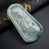 飘蓝花翡翠龙牌挂件-红掌柜珠宝