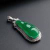 冰种满绿翡翠吊坠-红掌柜珠宝