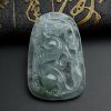 冰种飘花翡翠龙牌吊坠-红掌柜珠宝