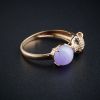 18K金镶紫罗兰翡翠戒指 - 红掌柜珠宝