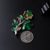 18K镶冰糯种黄阳绿翡翠四叶草胸针-红掌柜