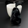缅甸天然冰糯种墨翠翡翠禅佛吊坠-红掌柜