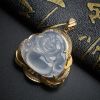 18K金冰糯种翡翠佛吊坠 - 红掌柜珠宝