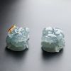 冰种翡翠蓝底貔貅吊坠 - 红掌柜珠宝