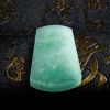 糯冰种浅绿翡翠方牌吊坠 - 红掌柜珠宝