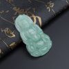 缅甸A货天然糯种淡绿翡翠观音吊坠 - 红掌柜