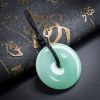 A货天然糯种浅绿翡翠平安扣吊坠 - 红掌柜