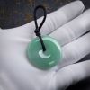 缅甸A货天然糯种浅绿翡翠平安扣 - 红掌柜