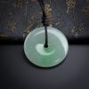 缅甸A货天然冰种飘绿翡翠平安扣吊坠 - 红掌柜