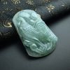 天然细糯种飘蓝花翡翠一鸣惊人吊坠-红掌柜