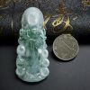 缅甸A货翡翠观音吊坠 - 红掌柜
