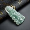 冰糯种浅绿翡翠观音吊坠 - 红掌柜