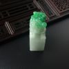 糯种带绿翡翠貔貅印章-红掌柜
