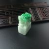 带绿翡翠貔貅印章-红掌柜