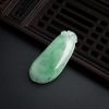 缅甸糯冰种飘绿翡翠福瓜吊坠-红掌柜