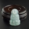 糯种飘绿翡翠观音吊坠-红掌柜