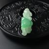缅甸细糯种飘花翡翠貔貅吊坠-红掌柜