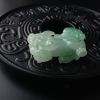 缅甸细糯种浅绿翡翠貔貅吊坠-红掌柜