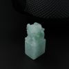 缅甸天然糯种浅绿翡翠印章-红掌柜