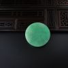 缅甸天然糯种豆绿翡翠圆牌吊坠-红掌柜