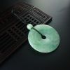 天然糯冰种浅绿翡翠平安扣吊坠 - 红掌柜