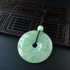 糯冰种浅绿翡翠平安扣吊坠 - 红掌柜