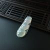 A货天然冰糯种翡翠福豆吊坠 - 红掌柜