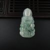 缅甸A货天然糯种飘花翡翠观音吊坠 - 红掌柜