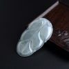 冰糯种浅绿翡翠吊坠-红掌柜