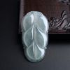 冰糯种浅绿翡翠叶子吊坠-红掌柜