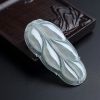 浅绿翡翠叶子吊坠-红掌柜