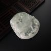 天然糯种淡绿翡翠鸡牌吊坠-红掌柜