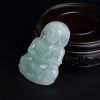 缅甸糯种飘绿翡翠观音吊坠-红掌柜
