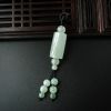 缅甸天然糯冰种淡绿翡翠路路通吊坠-红掌柜