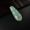天然糯种淡绿翡翠四季豆吊坠-红掌柜