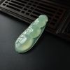 缅甸糯种淡绿翡翠四季豆吊坠-红掌柜