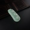 缅甸天然淡绿翡翠四季豆吊坠-红掌柜