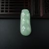 缅甸天然糯种淡绿翡翠四季豆吊坠-红掌柜