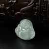 天然细糯种浅绿翡翠弥勒佛吊坠-红掌柜