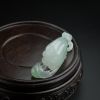 缅甸糯种浅绿翡翠连生贵子吊坠-红掌柜