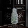 缅甸A货天然冰糯种浅绿翡翠观音吊坠 - 红掌柜