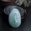 缅甸A货天然糯种浅绿翡翠如意吊坠 - 红掌柜