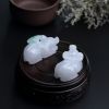 缅甸糯种飘绿翡翠牛吊坠-红掌柜