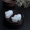 缅甸天然糯种翡翠牛吊坠-红掌柜